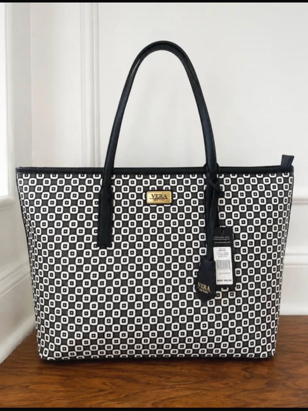 Vera Bradley Black & White Geo Print Tote